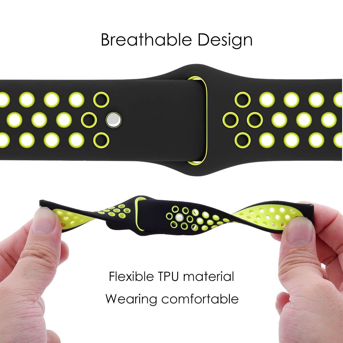 Soft Silicone Sport Band for Haylou LS02 / Ls01 /RS4 Plus Replacement Strap