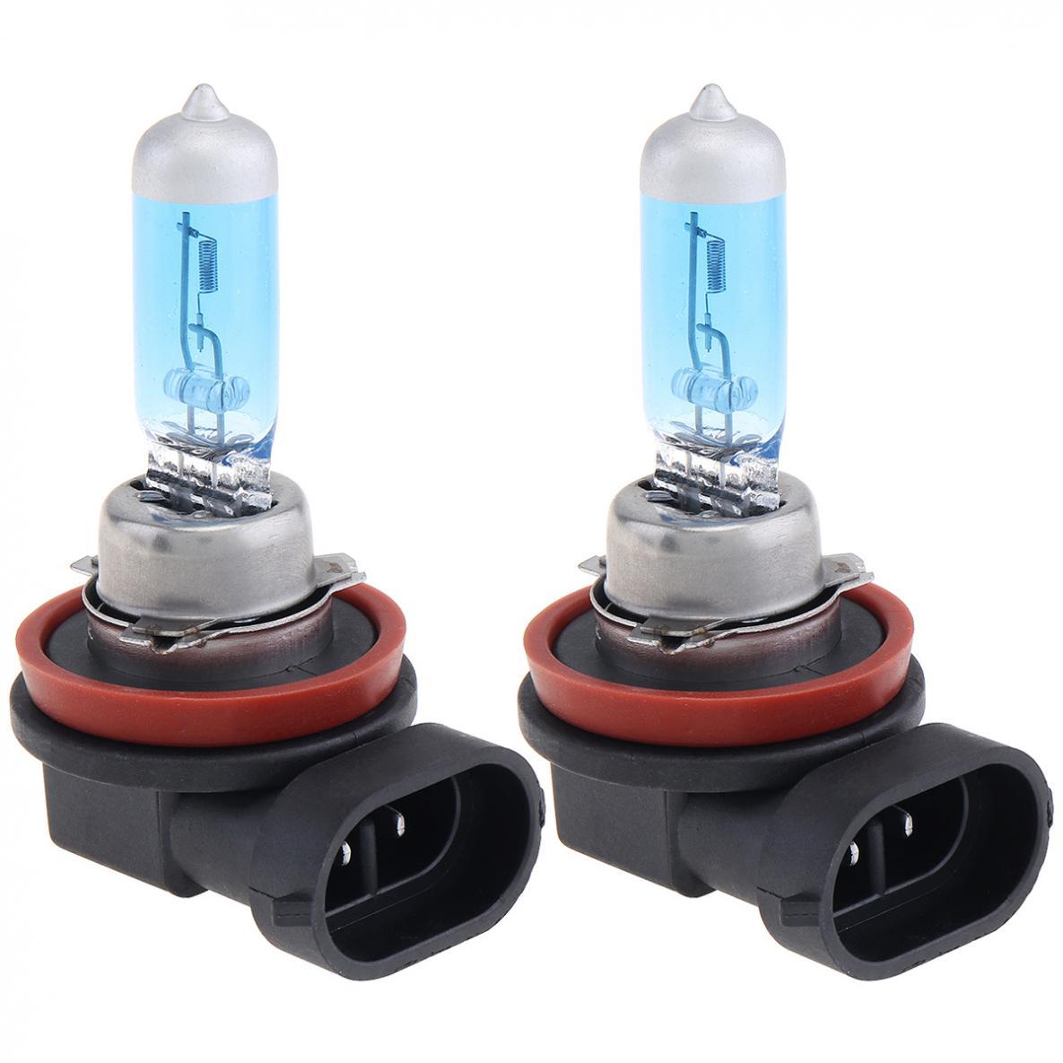 Một Cặp Đèn Halogen Ô Tô Siêu Sáng 12V H11 55W 6000K Ánh Sáng Trắng Phía Trước Ô Tô