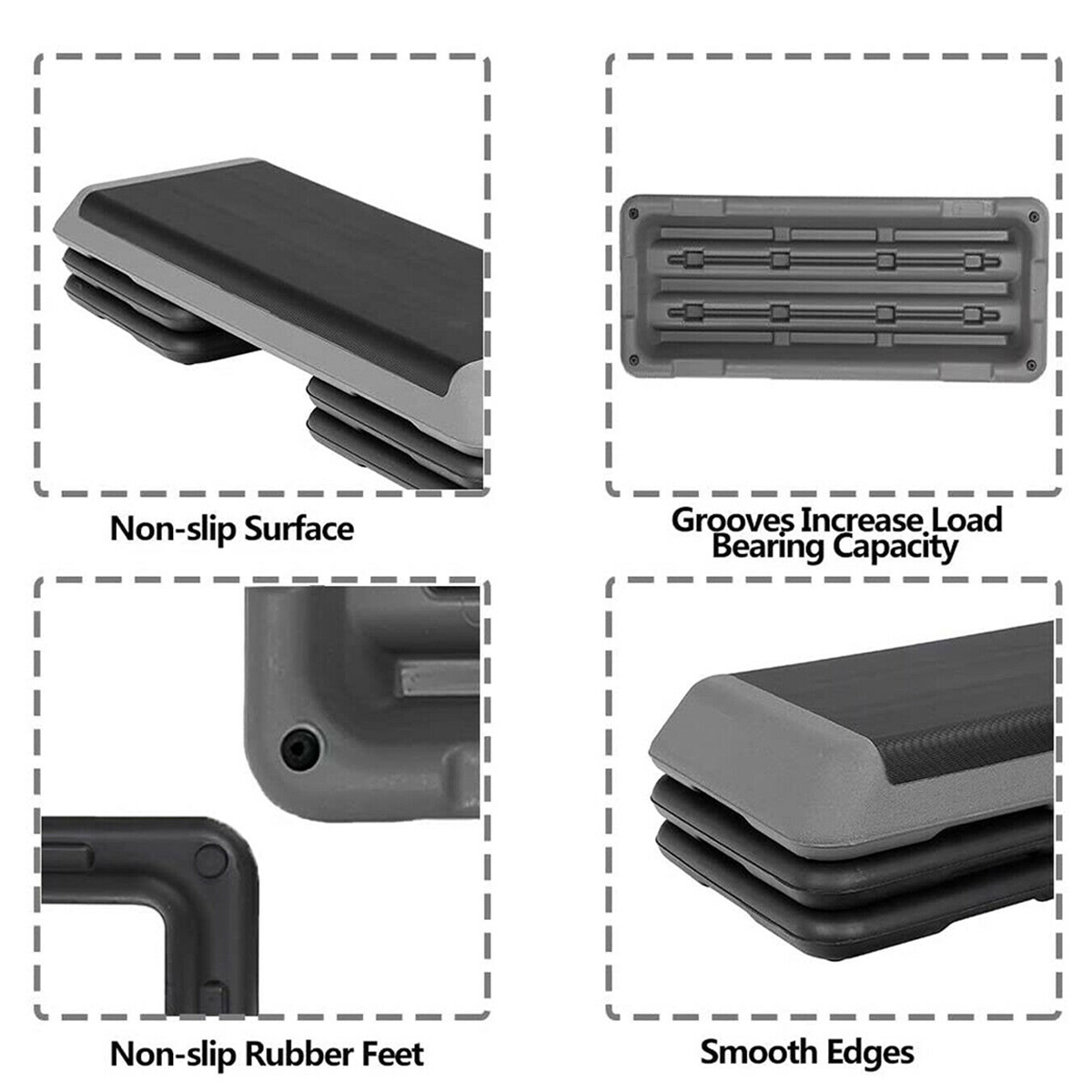 Utility Bench Riser 4 Risers 110ซม.เชือกกระโดดแผงวงจรสเต็ปStepperออกกำลังกายฟิตเนสคาร์ดิโอ ...