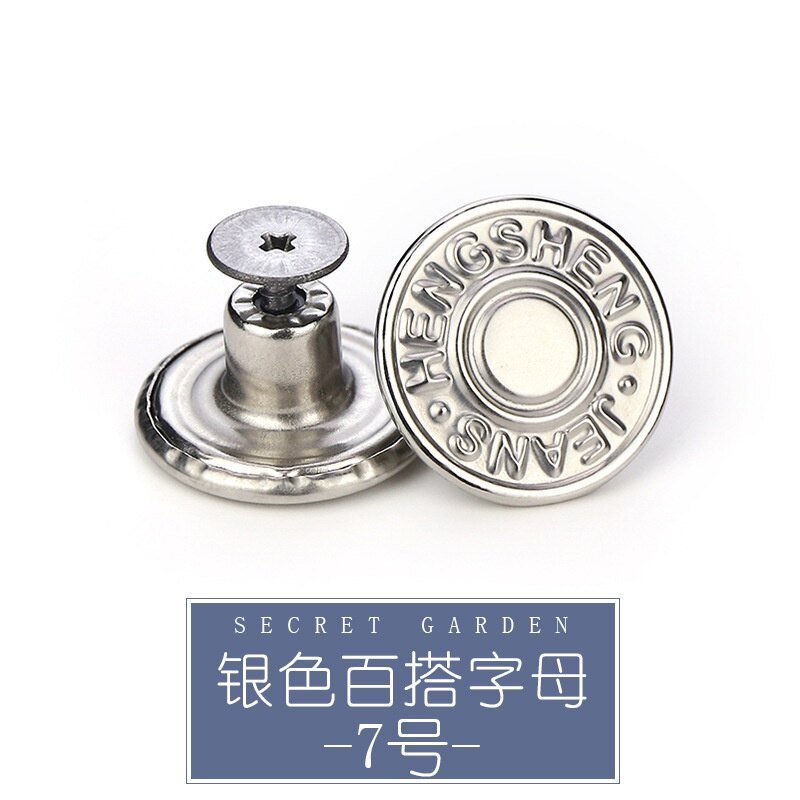 We Flower 1PC Sewing-Free Snap Fastener Metal Buttons for Clothing Jeans Replacement Button Increase Reduce Waist