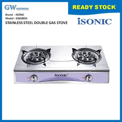 ISONIC IGB-288SS STAINLESS STEEL GAS STOVE