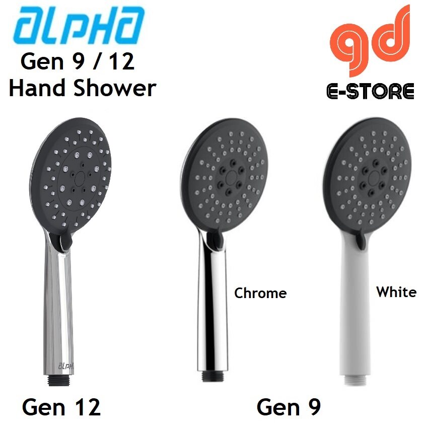 New Alpha Hand Shower Gen 9 / Gen 12 Shower Head Lazada