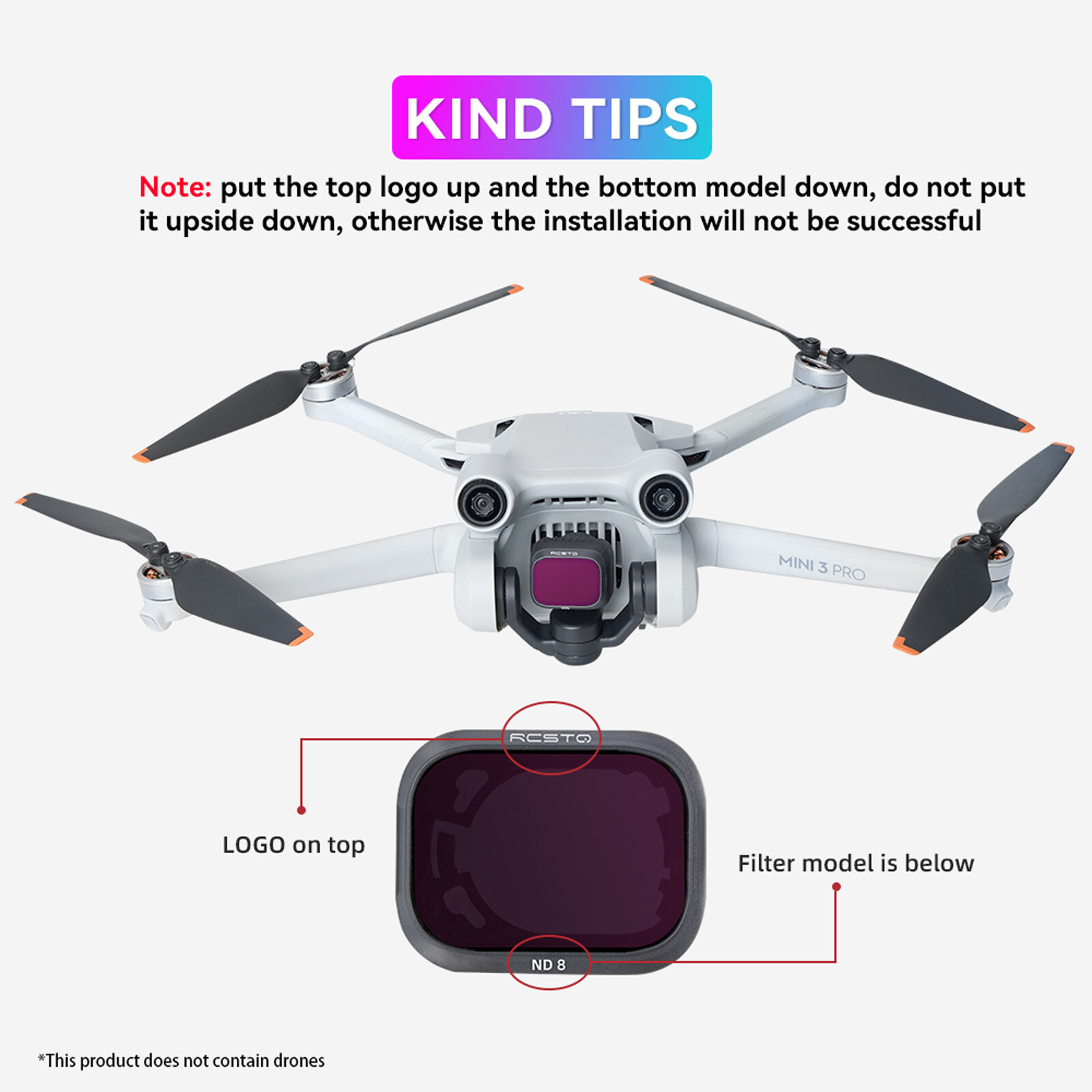 Kính Lọc Quang Học PL Điều Chỉnh Được Cho DJI Mini 3 Pro Kính Lọc CPL ND8/16/32/64