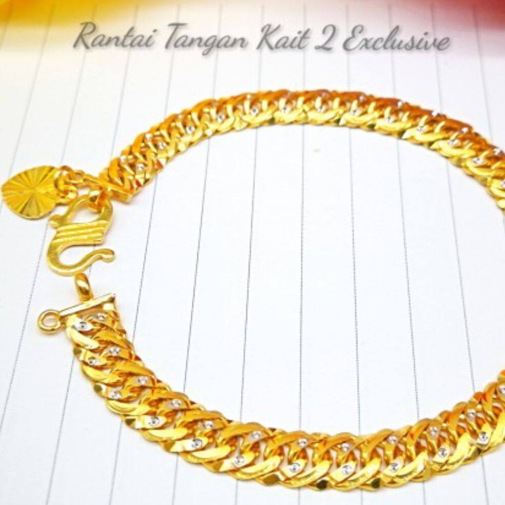 Rantai Tangan Padu Emas 916 Original Lazada