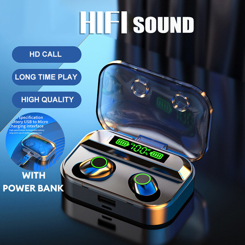 TG02 TWS Wireless Earbuds Bluetooth Headset With PowerBank