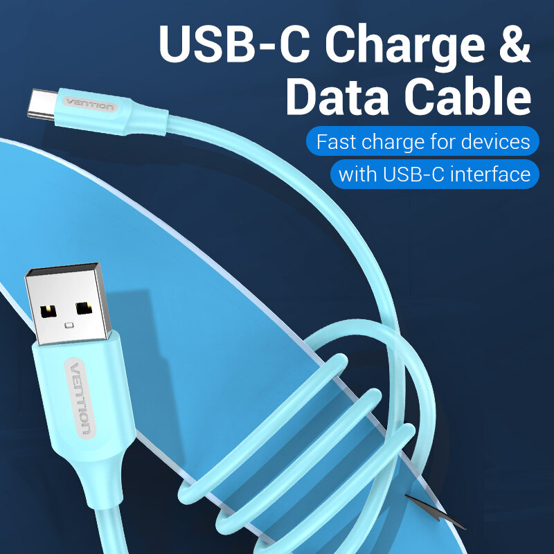 Vention Cáp USB 2.0 Type C - Tốc Độ 480Mbps, Dòng Điện 3A, Sạc Nhanh 60W, Dây Mềm Dẻo Bền Bỉ
