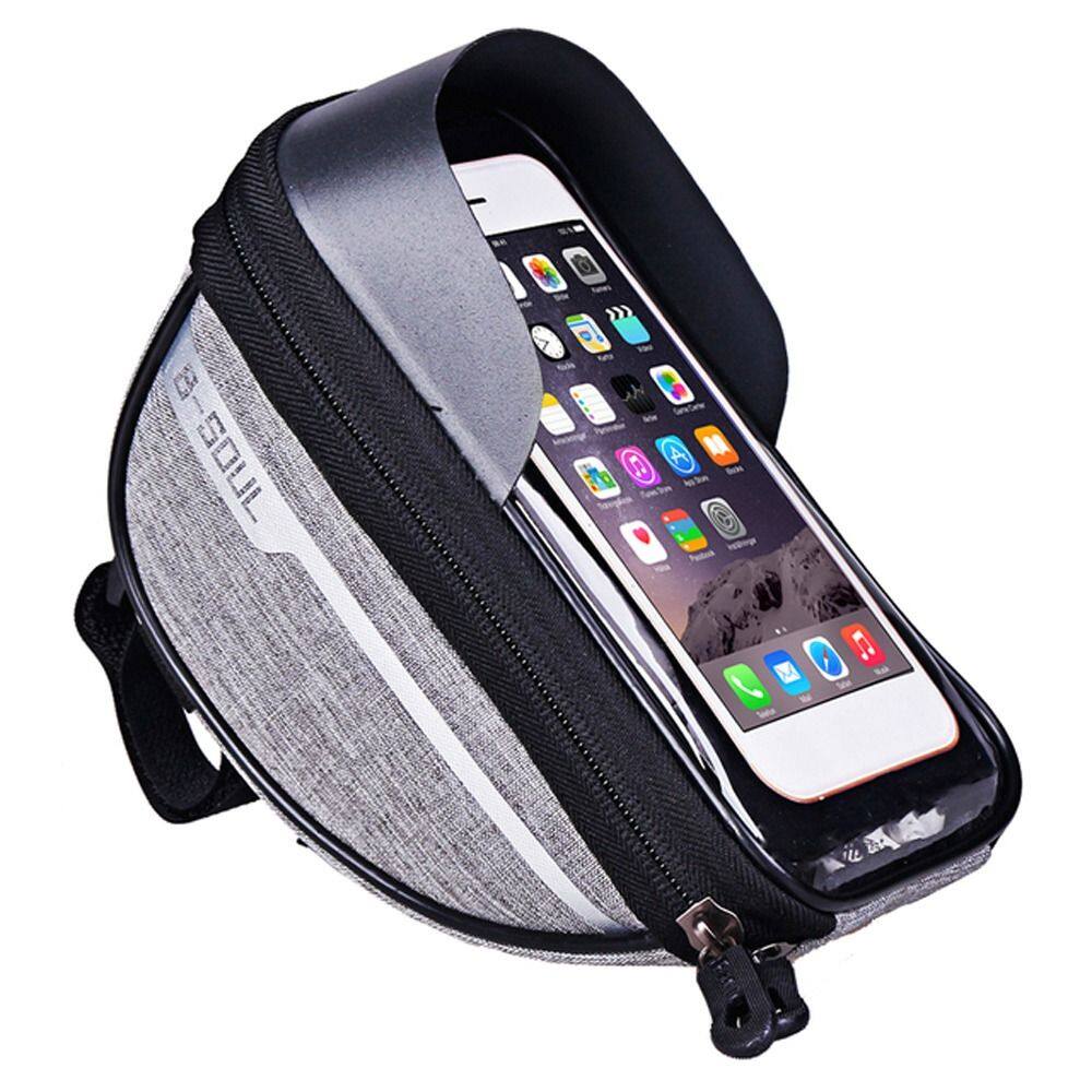 CMJ1350 MTB Touch Screen Phone Holder Cycling Bag Bike Phone Bag Handlebar Pouch Frame Front Top Tube Bag Phone Screen Case Bicycle Bags Bicycle Mobile Phone Bag
