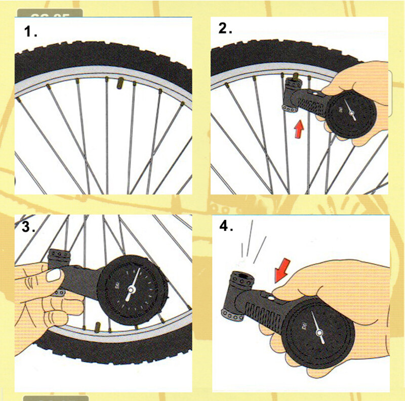 Original Giyo Bike Tire Gauge Schrader Presta Valves Air Pressure Gauge
