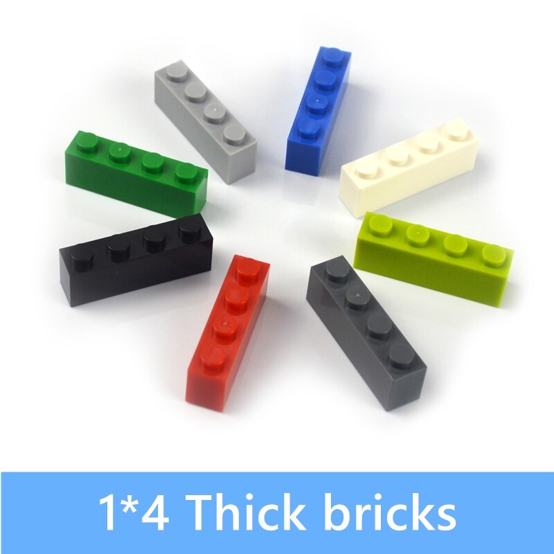 Wuhui 100g60pcs Diy Building Blocks Figures Thick Bricks 1x4 Dots Educational Creative Plastic Toys Compatible With Leduo For Children Building Bricks Kids Toy Toys For Boys Girls Compatible With All Brands