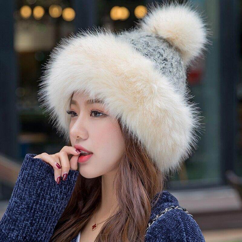 Fashion Women Knitted Hat Winter Thick 