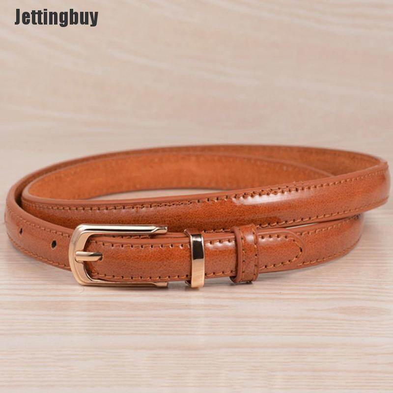 [Jettingbuy]  Exquisite Dress Waist Belt Ladies Women Solid Color Thin PU Fashion Wild Belts