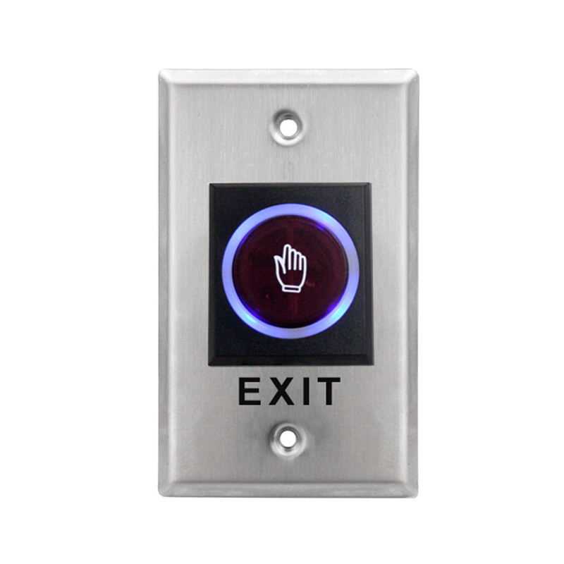 No touch exit button release switch opener no com nc led light for door access control system entry open