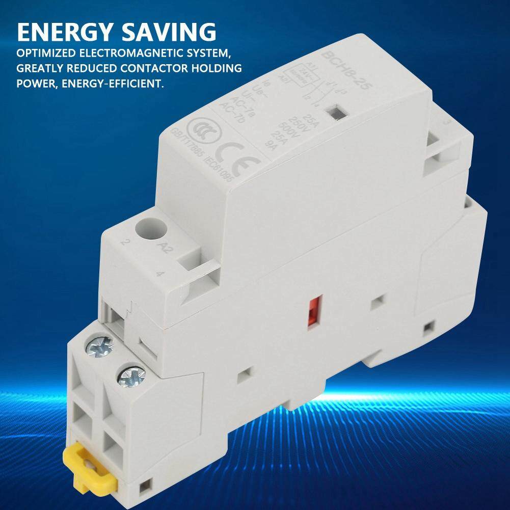 2P 25A 24V 2NO 50/60HZ Din Rail 25A Contactor HouseholdAC Contactor High Quality