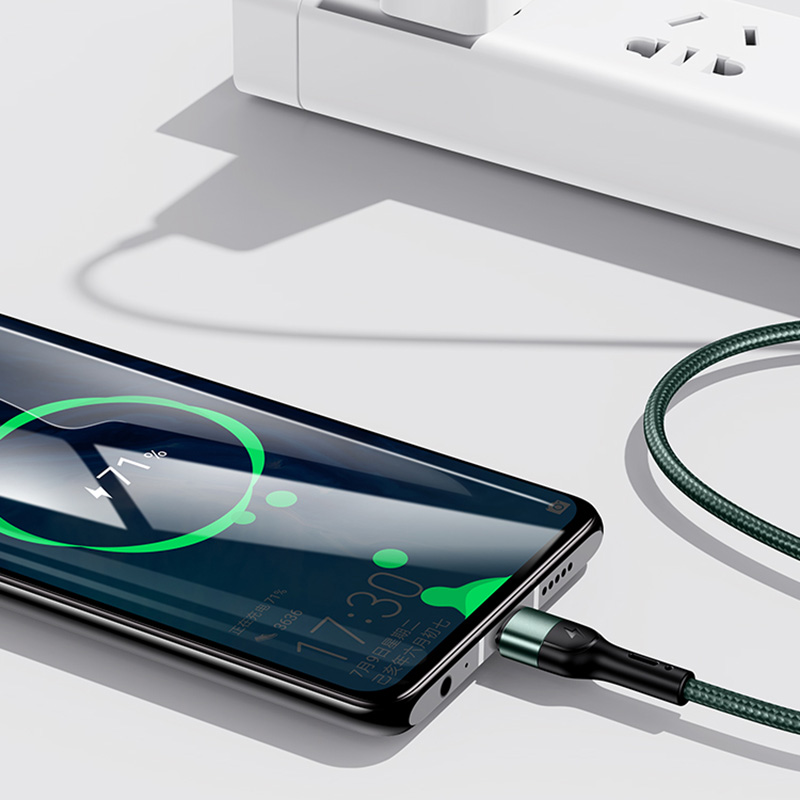 USAMS Lightning Charge Cable Aluminum Alloy Braided Cable Lightning For iPhone 6/7/8 iPhone 11 iPhone XS iPhone 12 13 14 pro max Charging Cable