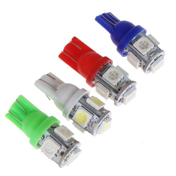 Đèn LED Ô Tô Siêu Sáng T10 W5W 5-SMD 5050, Bóng Đèn Nêm Thay Thế Nguồn 194 168 2825 Đèn Nội Thất
