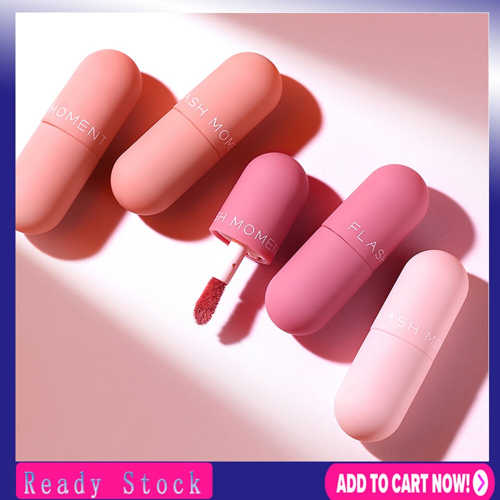 Mini Capsule Lip Glaze Mirror Mist Velvet Three-Line Lip Glaze Set 3Pcs Mini Capsule Lip Glaze Non Stick Mirror Matte Velvet Liquid Lipstick Makeup