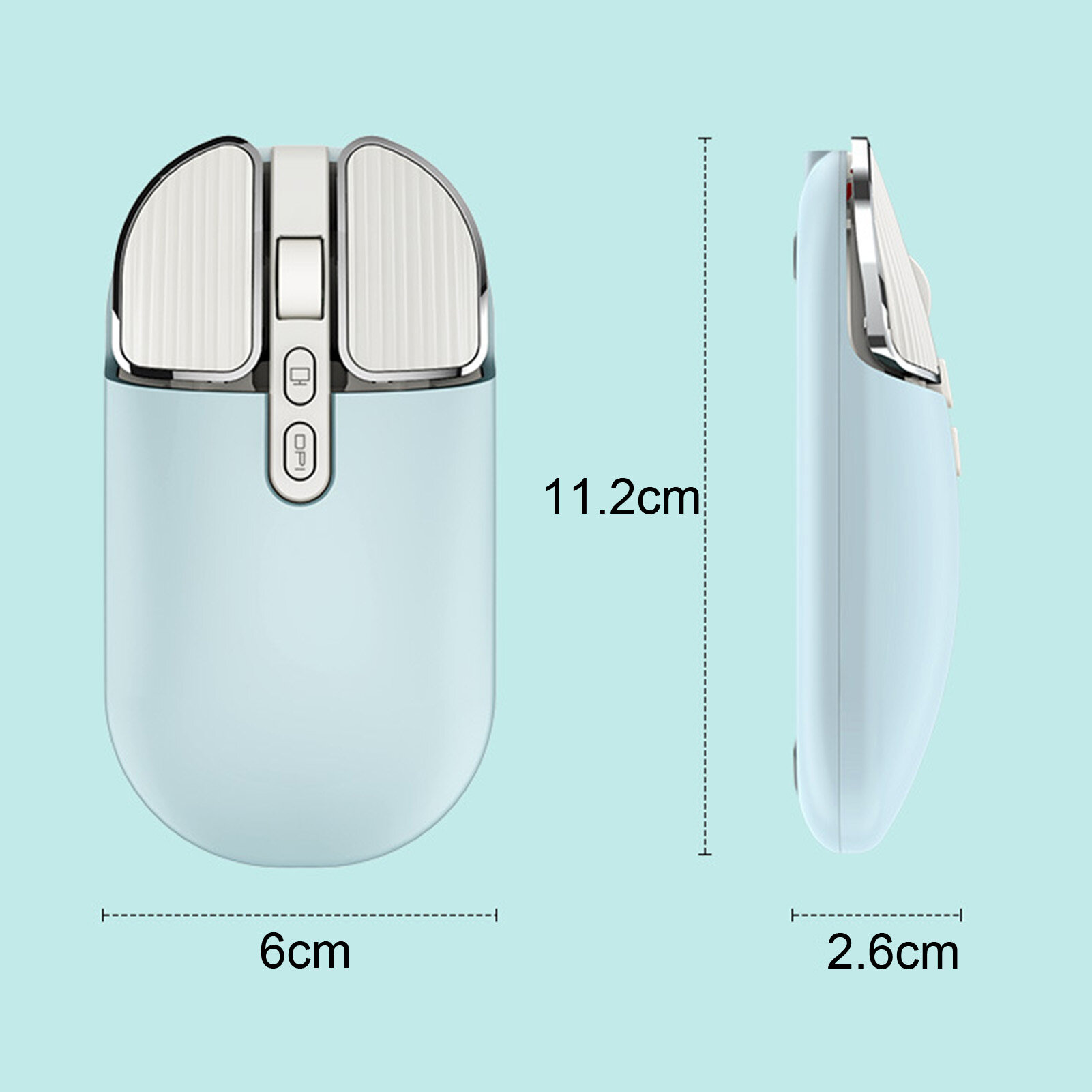 M203 Wireless Mouse Dual Mode Ergonomic Rechargeable Silent Power-saving DPI Adjustable 5 Buttons 2.4G Bluetooth-compatible Optical Mouse for PC