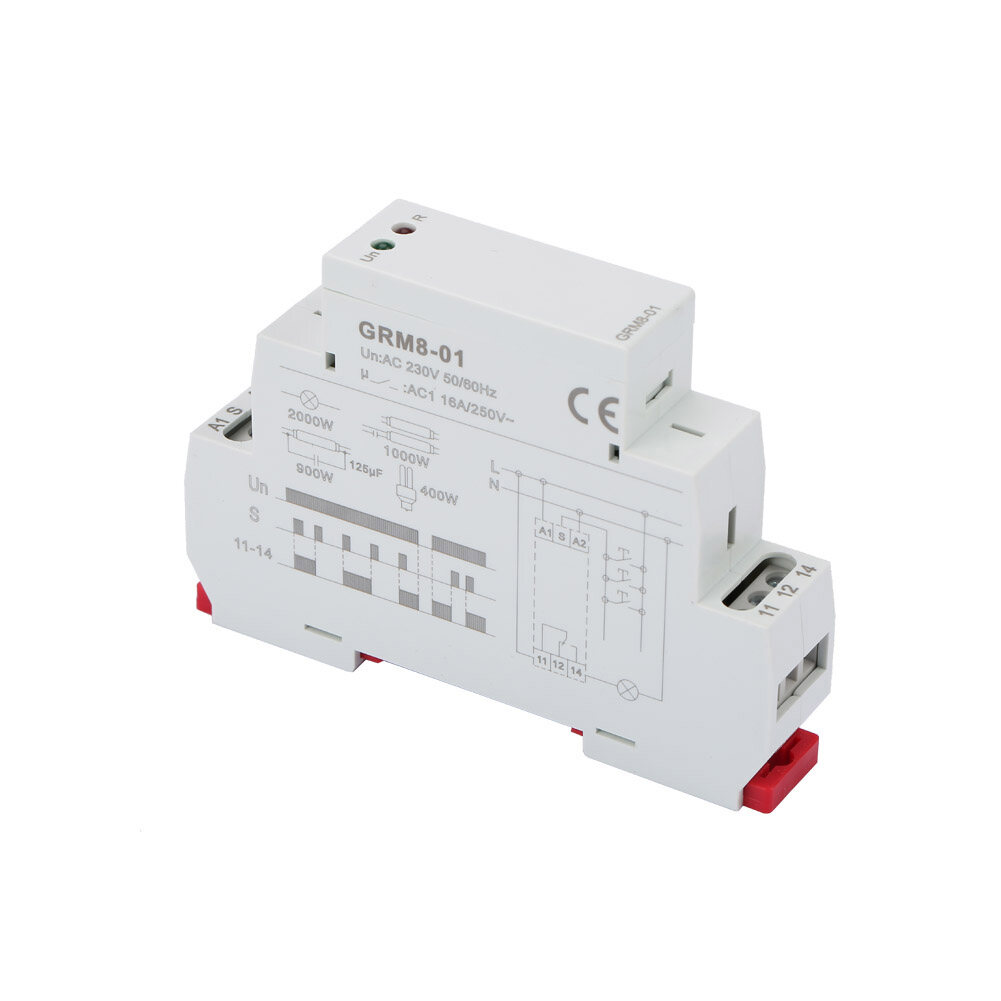 GRM8-01 Electronic Impulse Relay Latching Relay Memory Relay AC Impulse Relay 230V