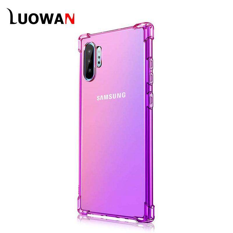 LUOWAN Gradient Case For Samsung Galaxy Note 10 Plus, Gradient Color Phone Case Ultra Slim Crystal Clear Protective TPU Bumper Back Cover for Samsung Galaxy Note 10 Plus