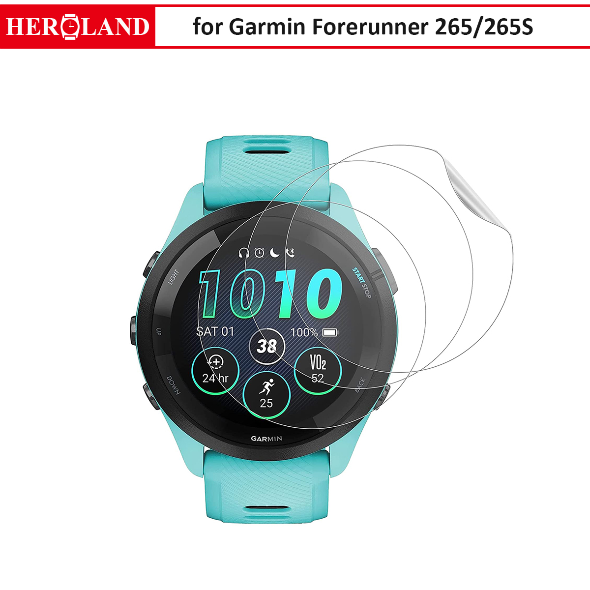 3pcs Soft Film Screen Protectors for Garmin Forerunner 265/265S