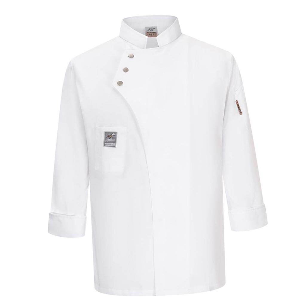 Baoblaze Unisex Chef Jackets Coat Long Sleeves Shirt Kitchen Uniform Workwear