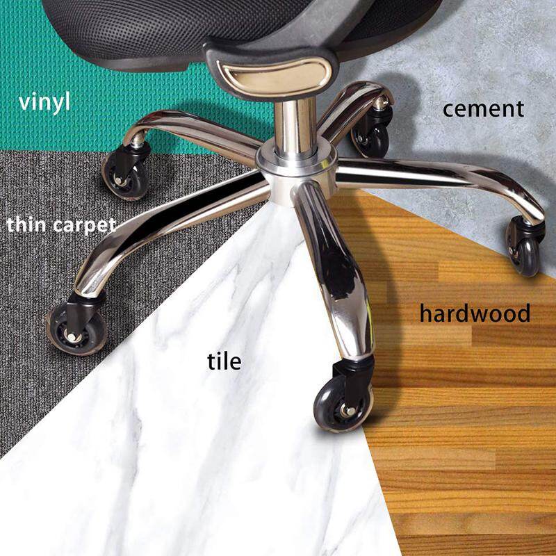 (Set of 5)Premium Office Chair Caster Wheel Universal Standard Size 11x22mm Silent Castor Wheels for IKEA 10x22mm Replacement Floor Protecting Smooth Rolling Heavy Duty Load Desk Wheels
