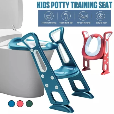 Baby Potty Training Toilet Folding Baby Pot Portable Children's Potty Toilet Seat Toilet Chair Seat Step Ladder Trainer With Adjustable Ladder Seats Infant Urinal for Boys Malaysia Large