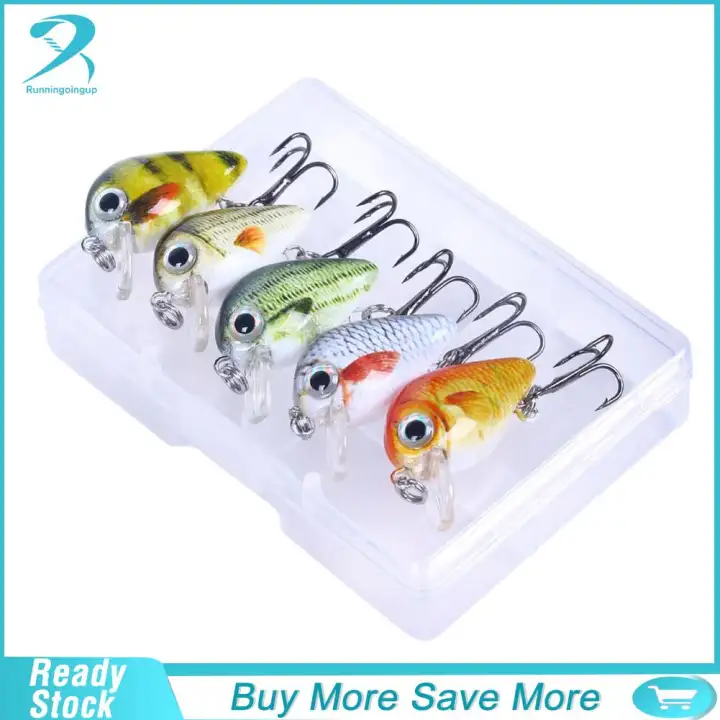 5pcs//Box Crankbait 6cm//6.7g Minnow Fishing Lures Hook Tackle Hard Bait Wobbler