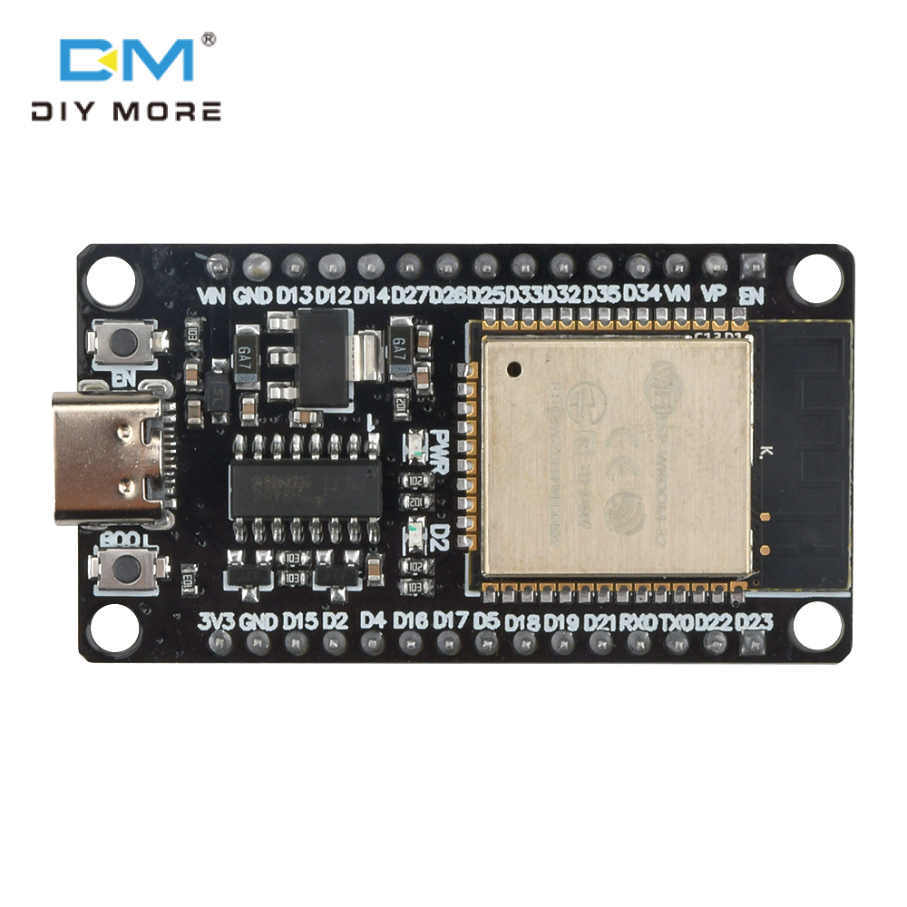 diymore ESP32 Development Board 2.4 GHz Dual Core WLAN WiFi + BT 2-in-1 Microcontroller ESP-WROOM-32 Chip Support LWIP Protocol/ Freertos