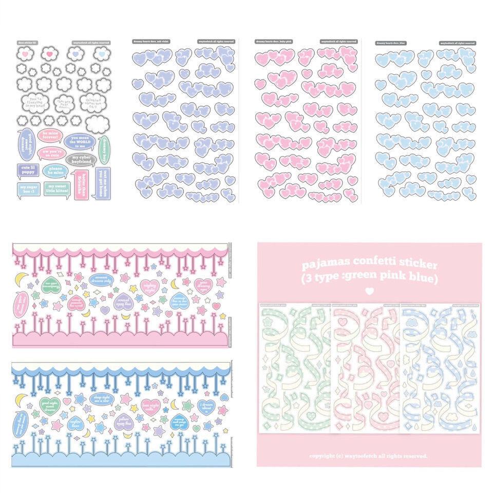 GaLiCiCi Stickers เกาหลีใต้ในสติกเกอร์ริบบิ้นโฮโลแกรมเดียวกัน/สติกเกอร์วัสดุรัก//วัสดุตกแต่งdiy