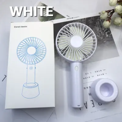🔥PROMO🔥 USB Mini Portable Rechargeable Handheld Cooler Fan With Stand Kipas Kecil For Office Desk Outdoor
