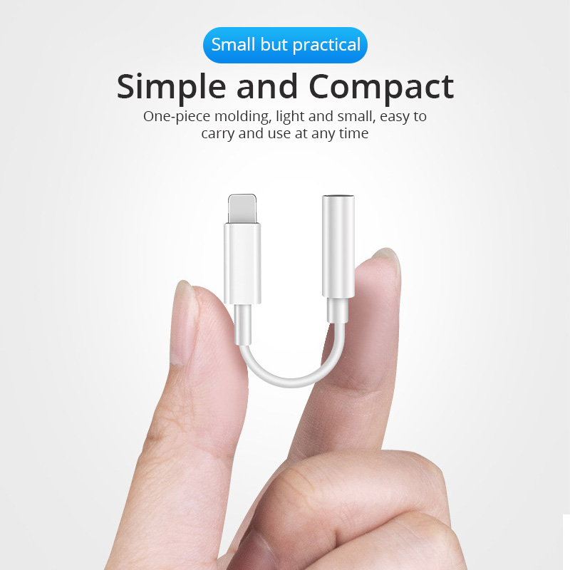 FONKEN Cáp Chuyển Đổi Đầu Nối 3.5Mm Bluetooth Lightning Sang Giắc Cắm Tai Nghe Aux 3.5Mm Bộ Chuyển Đổi Âm Thanh Cho iPhone 7/7Plus/X/ 11Pro/ XS