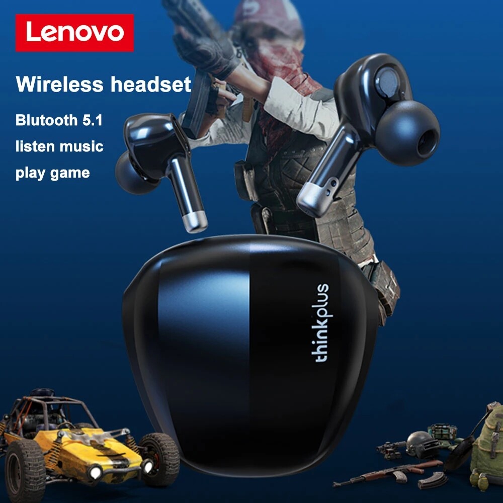 Lenovo Tai Nghe Chơi Game TWS GM2 Tai Nghe Bluetooth Không Dây Mới Tai Nghe Hai Chế Độ Giảm Tiếng Ồn Cho Âm Nhạc Thể Thao Điện Tử