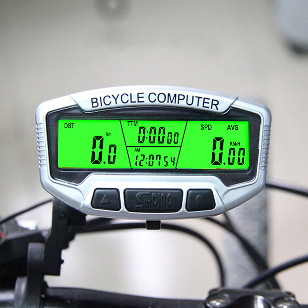 Xe Đạp LCD Có Dây Máy Tính Đồng Hồ Tốc Độ, Đèn Nền Xe Đạp, Bảng Mã Phụ Tùng Xe Đạp Để Che Nắng