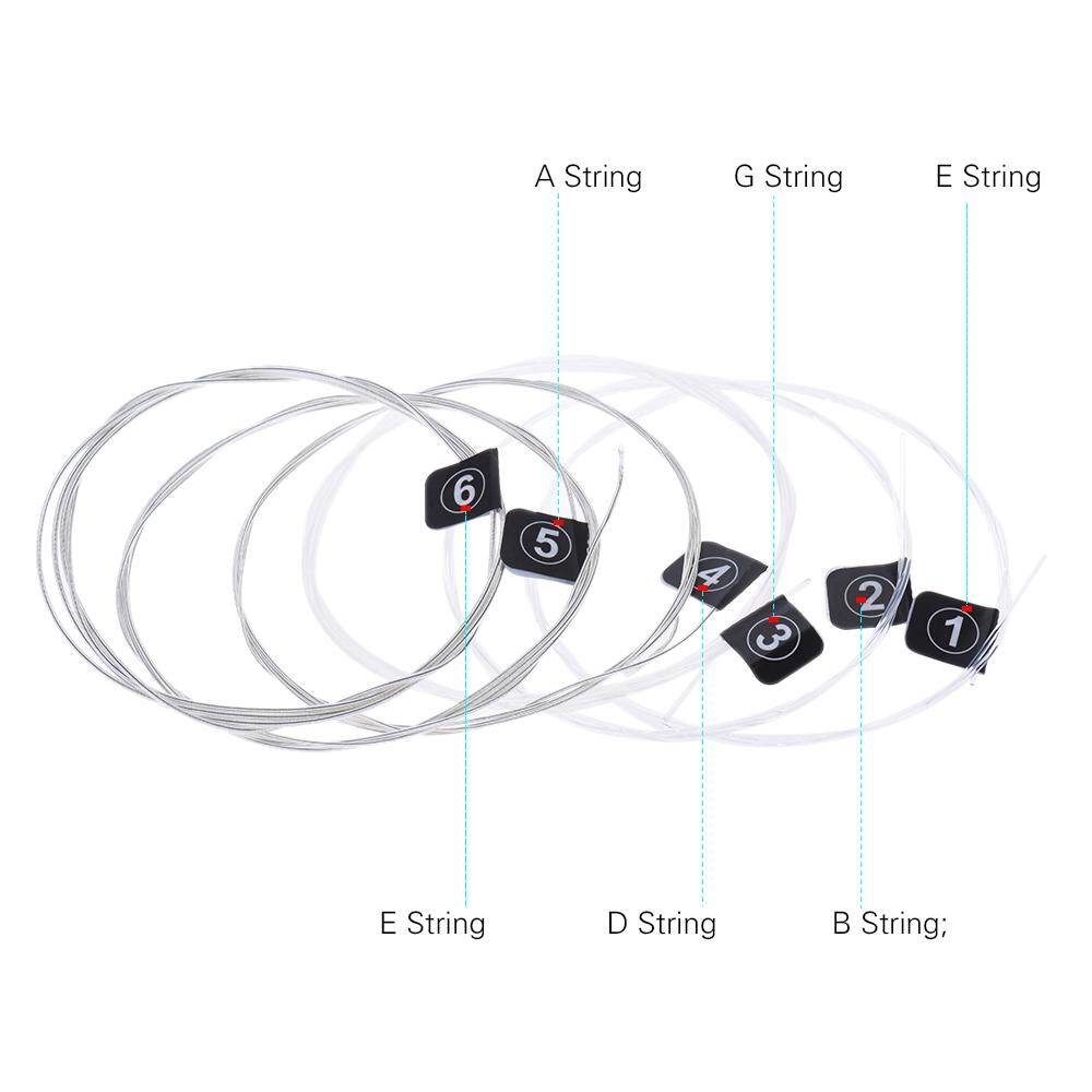 【Ready Stock】Dây Đàn Guitar Cổ Điển Bằng Nylon Sunshine Girl-Orphee NX36 Bộ 6 Cái Thay Thế Đầy Đủ (.028-.043) Dây Bọc Bạc Lõi Ni Lông, Căng Thẳng Bình Thường