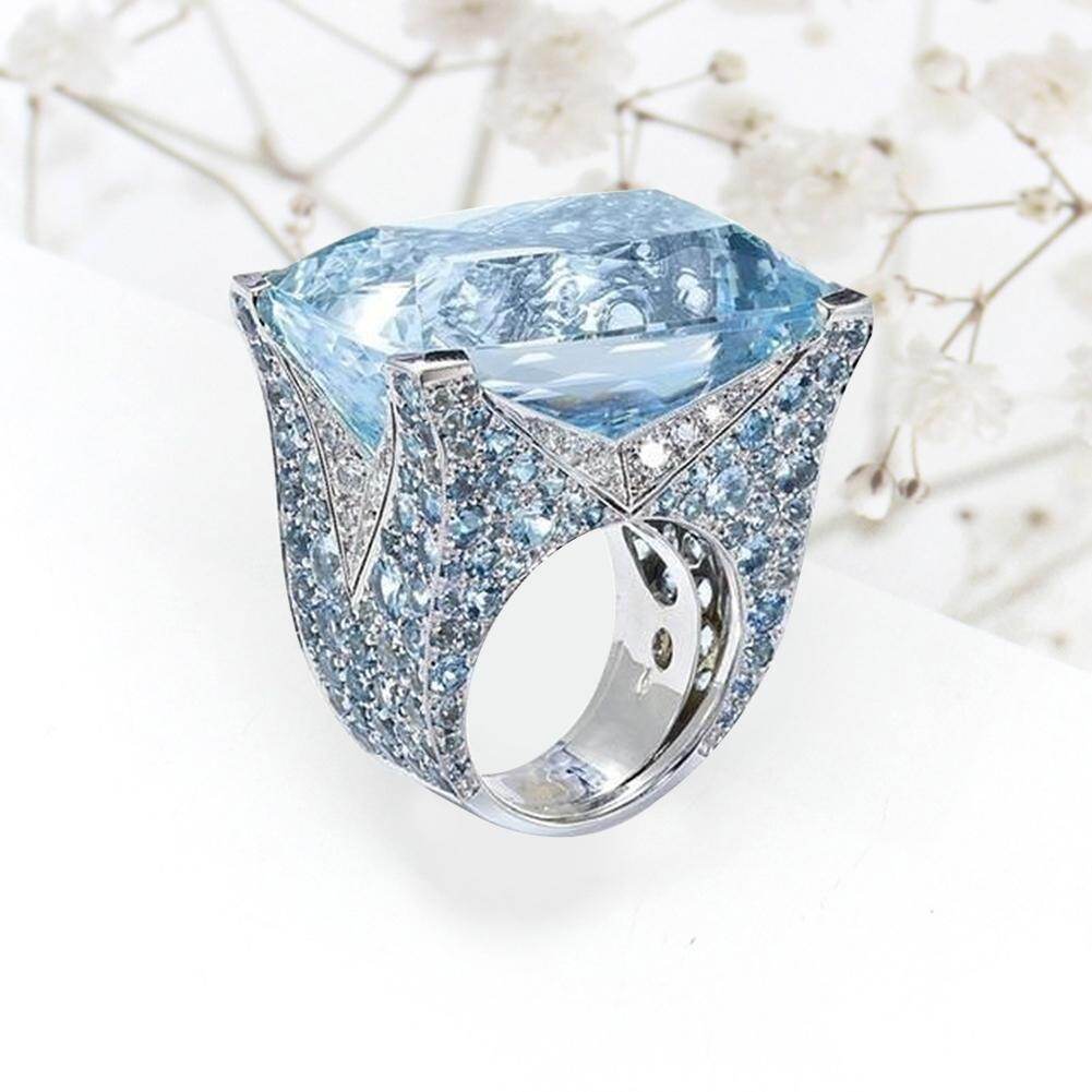 Gravitational wave Sparkling Women Cubic Zirconia Ring Bride Wedding Engagement Party Jewelry Gift