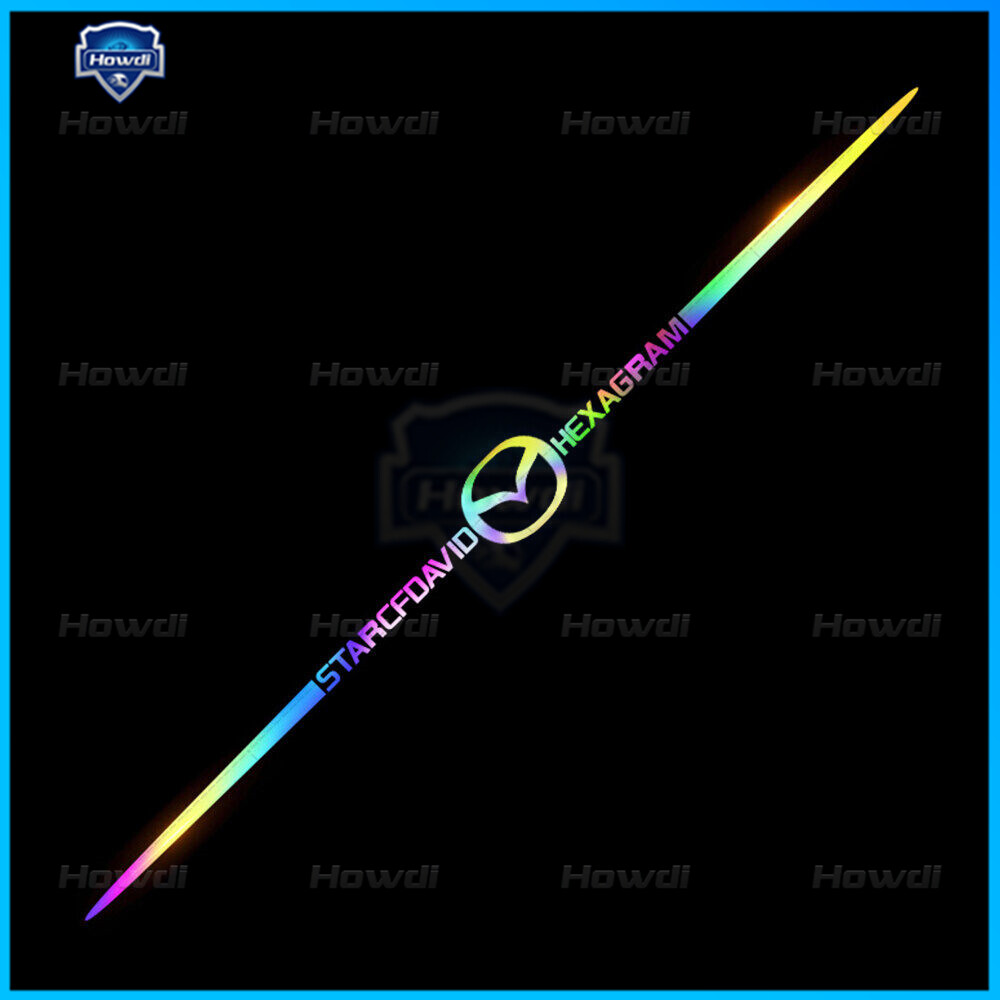 1PC Colorful Reflective Car Decoration Laser Stickers Car Door Body Waterproof Refit Stickers with car logo