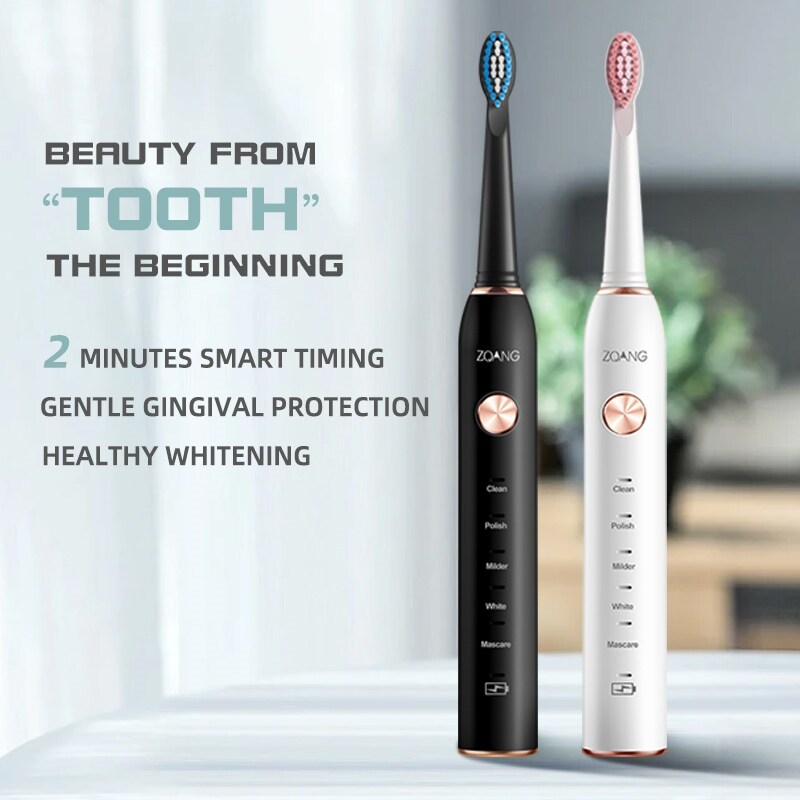 {hot} Usb Electric Toothbrushes Sonic Toothbrush - Black White Aliexpress