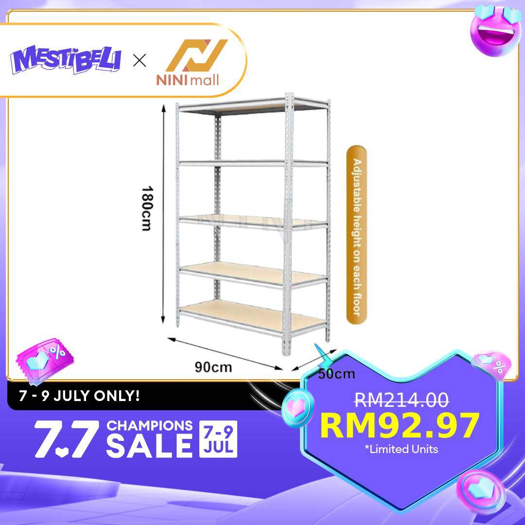 NINI Tier Boltless Rack Rak Besi Bertingkat Metal Rack Shelf