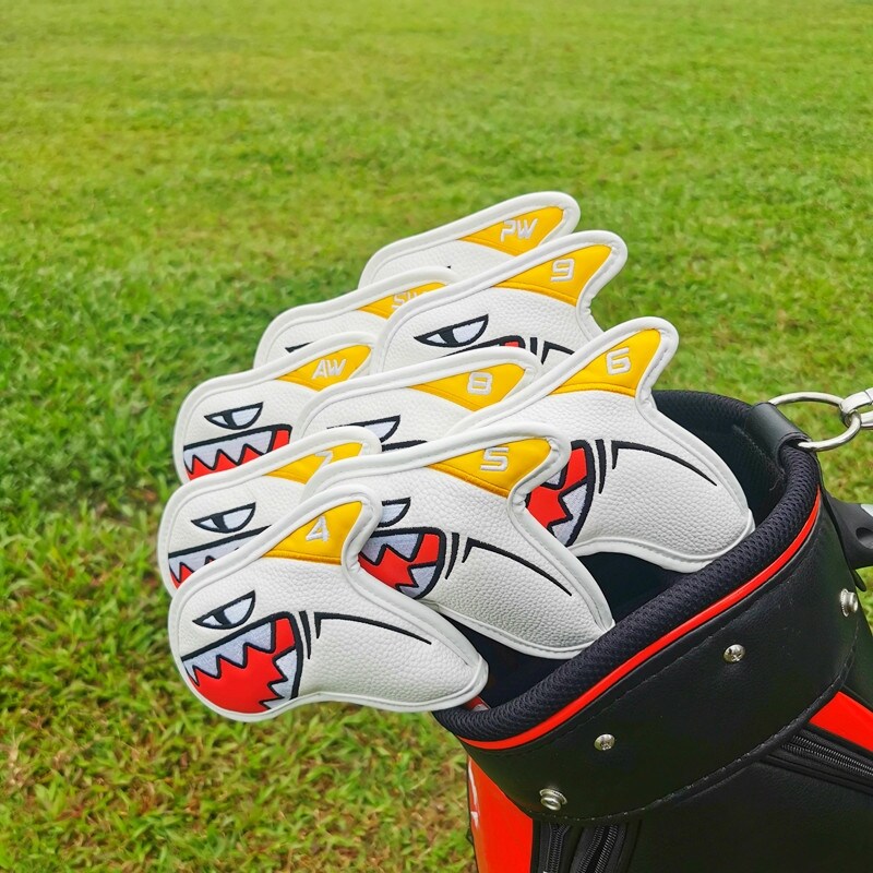 ▪ Fine embroidered digital golf club cover club head cover iron group iron cover protective cover ball head cap cover golf supplies
