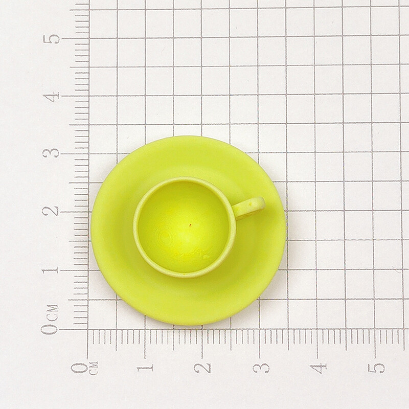 Blowing Miniature Dollhouse Afternoon Tea Cup Saucer Tableware Kitchen Accessories