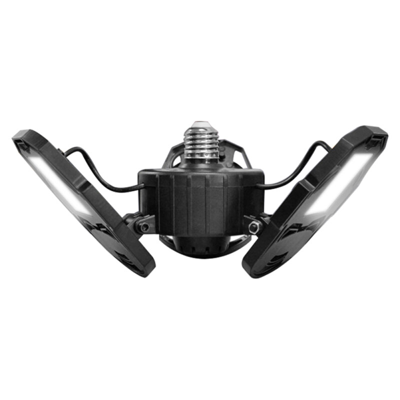 Đèn trần nhà để xe 120LED tinh tế có thể biến dạng 60W Quạt E27 Đèn trần cảm ứng Radar 3 lưỡi