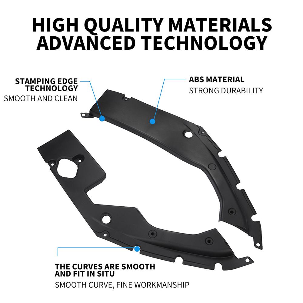 Engine Bay Side Panel Covers Pair-long Version Fit for 2016-2019 10TH GEN HONDA CIVIC