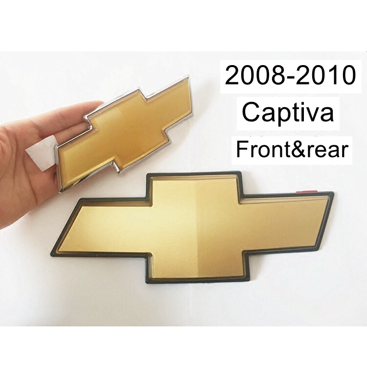 2pcs For Captiva Chevrolet 2008-2010 Chevy Front logo Rear emblem Car front grille badge Tail trunk Back sign