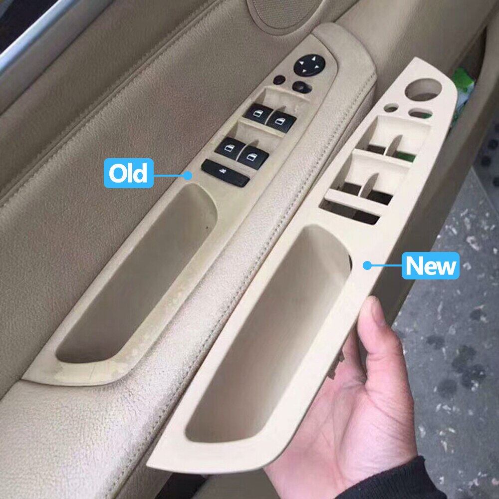 LHD RHD 4Pcs Set Door Window Switch Panel Armrest Pull Handle Cover Trim For BMW X5 X6 E70 E71 E72 2007-2014