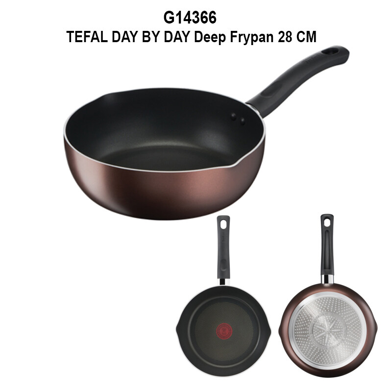 browser klein Van toepassing TEFAL DAY BY DAY NON-STICK COOKWARE 24cm / 28cm / 32cm Wokpan / Frypan /  Deep Frypan / Saucepan Suitable for All Stovestop + Induction | Lazada