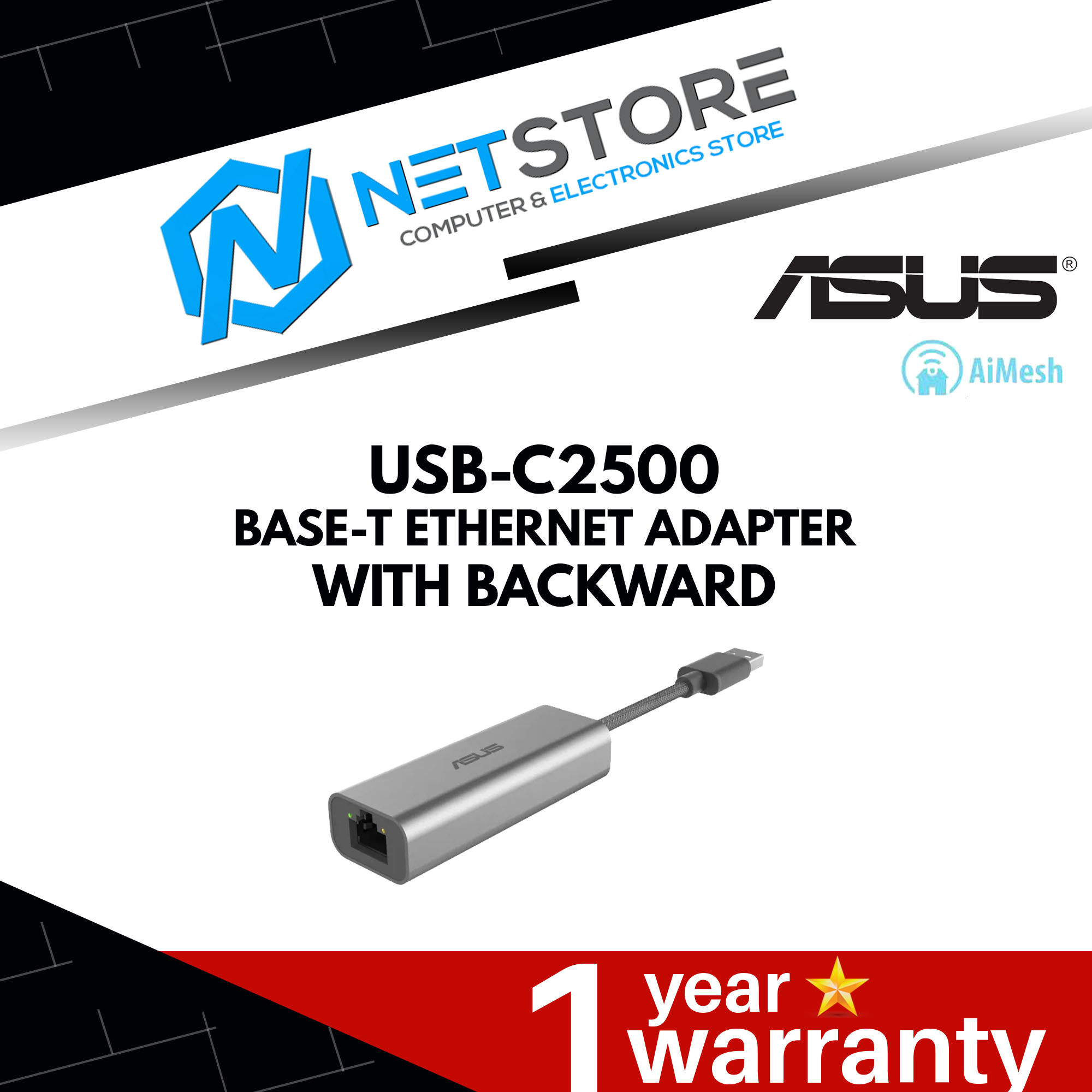 ASUS USB-C2500 BASE-T ETHERNET ADAPTER WITH BACKWARD | Lazada