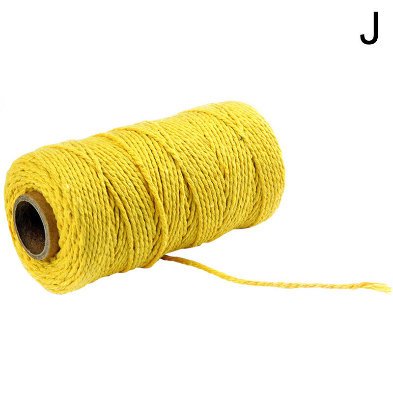 Pzcf Chỉ May 1 Cuộn Dây Màu Dệt Bện Thủ Công Dây Cotton 100M X 2Mm, Dây Macrame Tự Làm, Sợi Bông Màu
