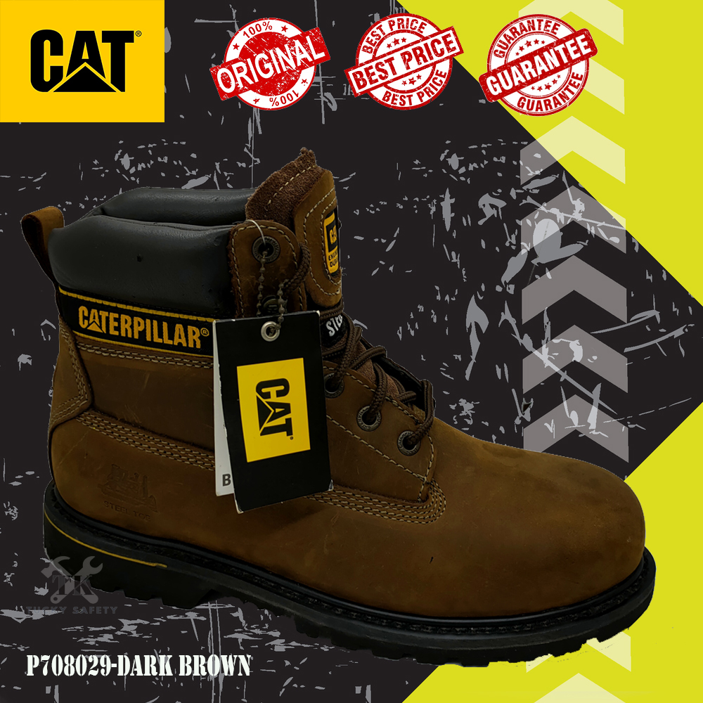 CATERPILLAR MEN'S SAFETY BOOT / MEN'S HEAVY DUTY SAFETY BOOT / KASUT KERJA  SAFETY BOOT LELAKI P708029 DARK BROWN | Lazada