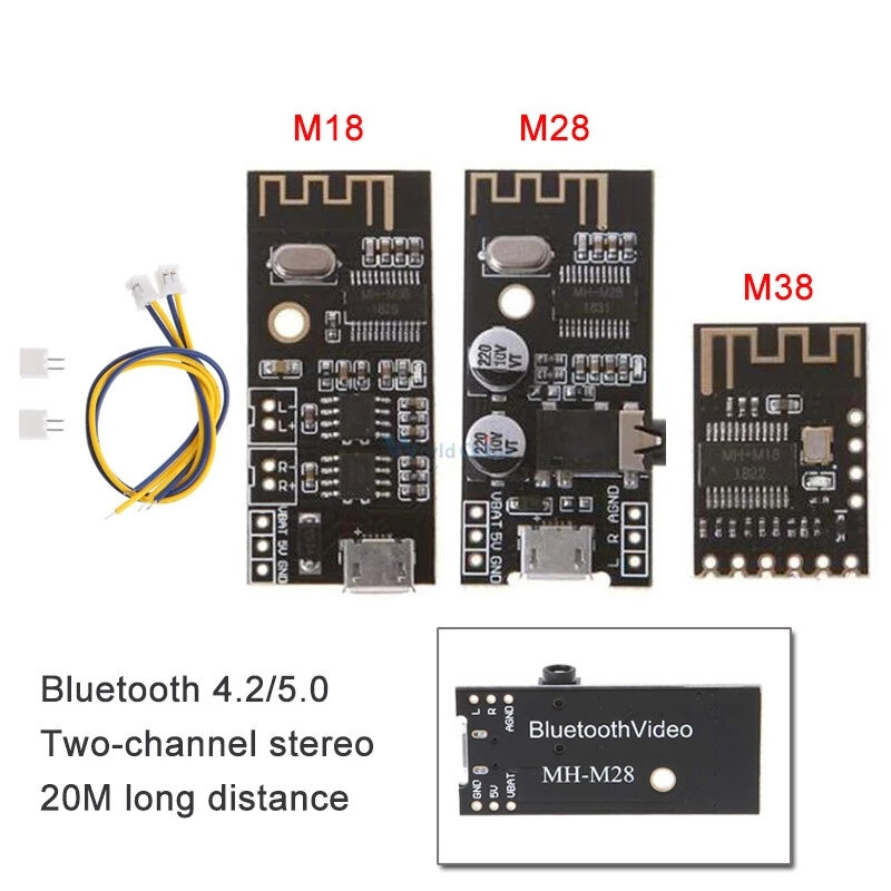 Mô-đun bảng mạch thu âm thanh bluetooth không dây MH-MX8 BLT 4.2 Mp3 Lossless giải mã stereo tự làm M18 M28 M38-INTL